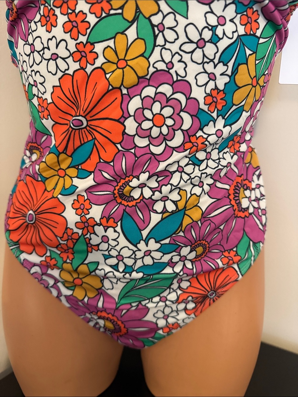 Hurley Size Small Floral One-Piece Swimsuit Floral Multicolor Style = Hurn30052 - Picture 5 of 11